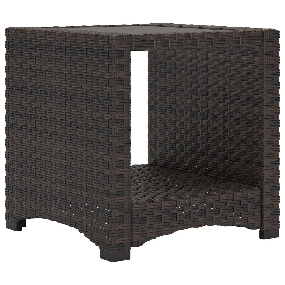 Ashley Windglow Patio End Table in Brown, , large