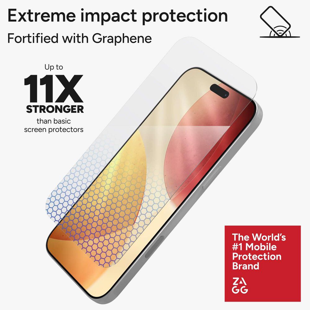 Zagg InvisibleShield XTR5 Glass Screen Protector for Apple iPhone 17 Pro Max in Clear, , large