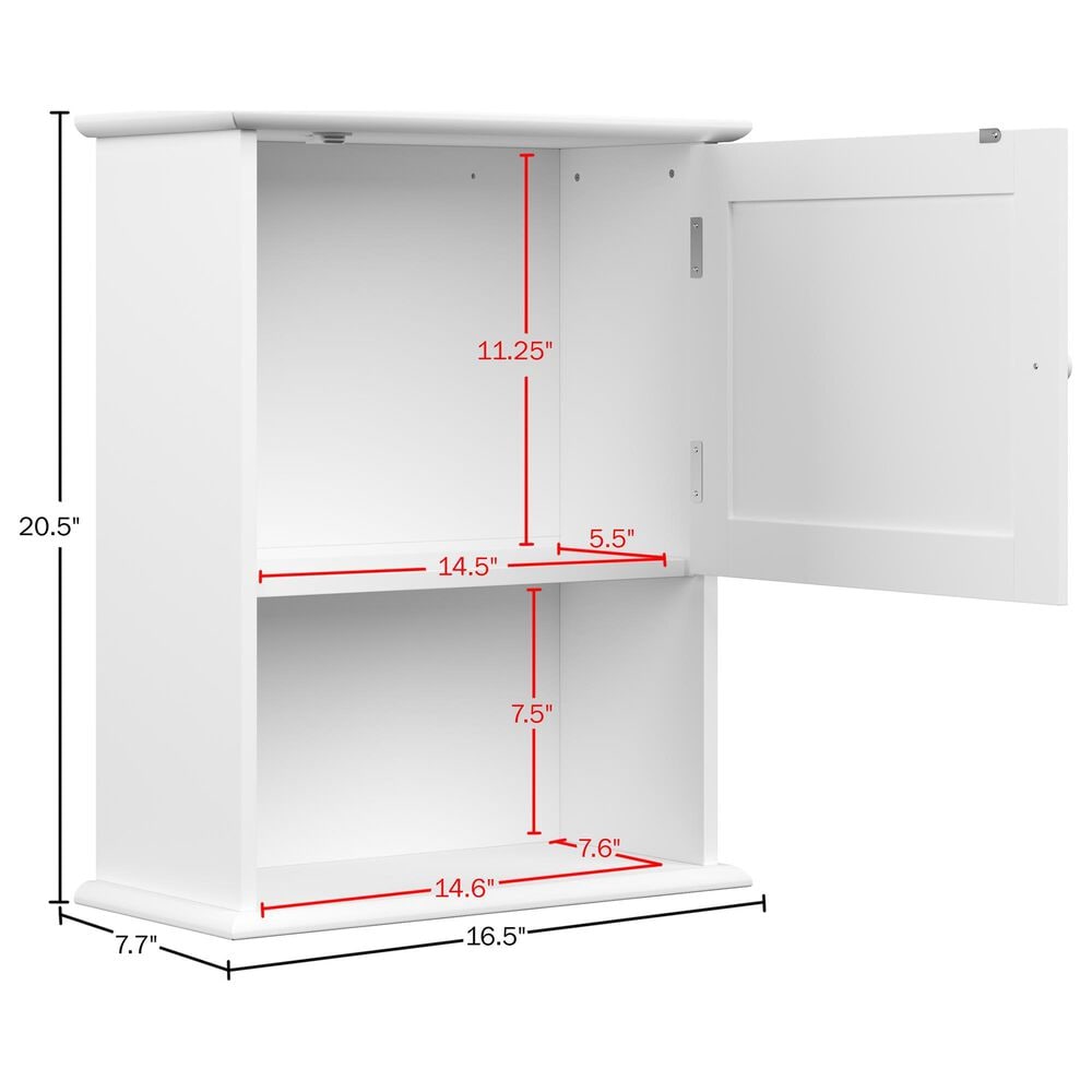 Timberlake Wall Mount Storage Cabinet in White, , large