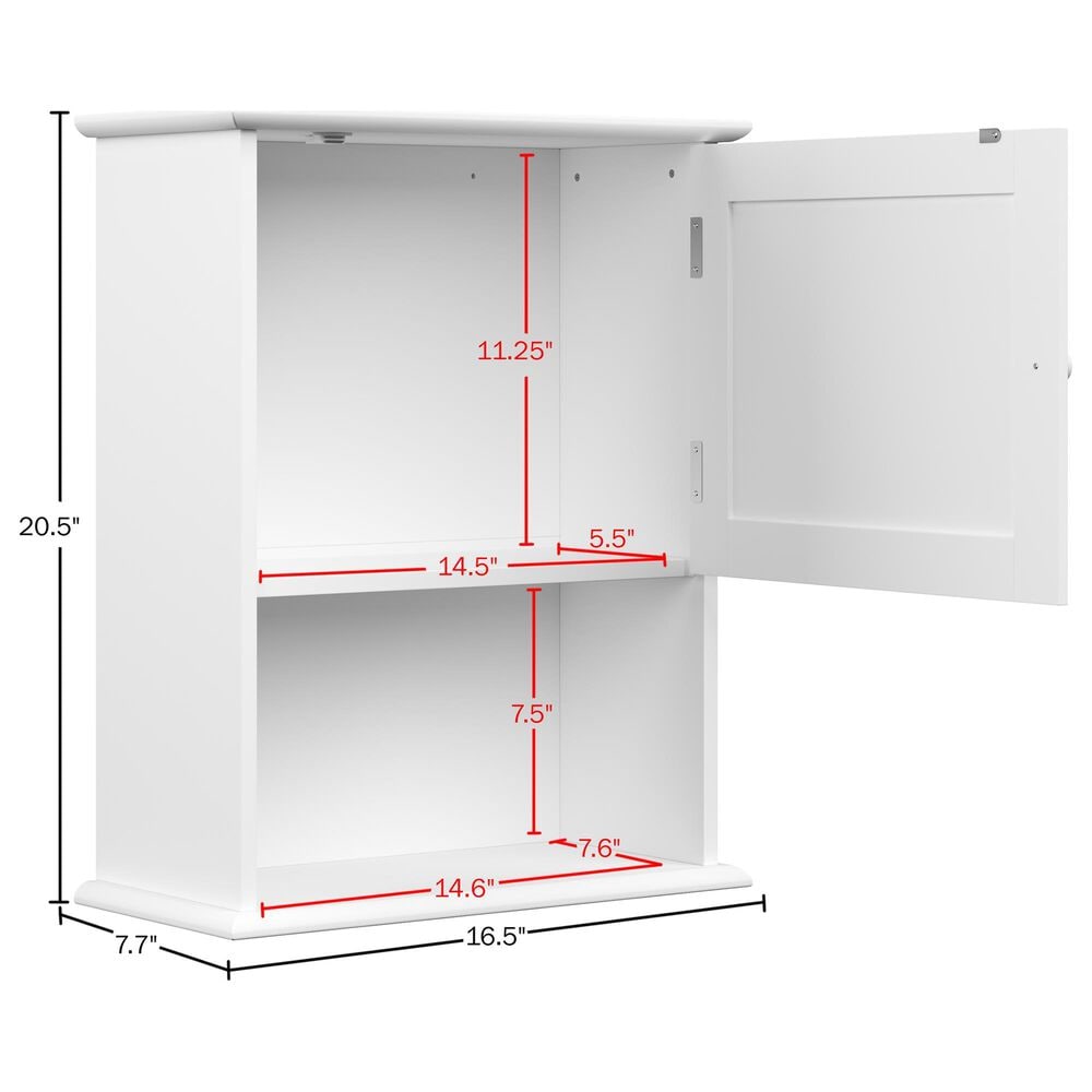 Timberlake Wall Mount Storage Cabinet in White