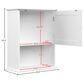 Timberlake Wall Mount Storage Cabinet in White, , large