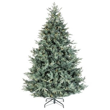 The Gerson Company 7.5" Pre-Lit Mixed Tips Hinged Tree in Green, , large