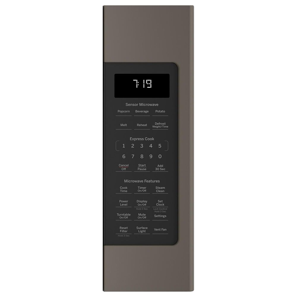 GE Appliances 2-Piece Kitchen Package with 5.3 Cu. Ft. Slide-In Front Control Electric Range and 1.9 Cu. Ft. Over-The-Range Microwave in Fingerprint Resistant Slate and Black, , large