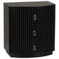 Linon Home Decor Chantel 3-Drawer Nightstand in Black, , large