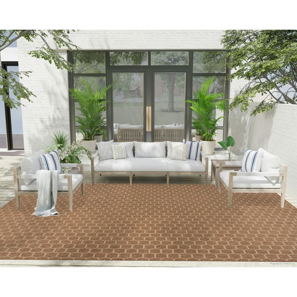 Nourison Twist Reversible 9&#39; x 12&#39; Natural Indoor/Outdoor Area Rug, , large