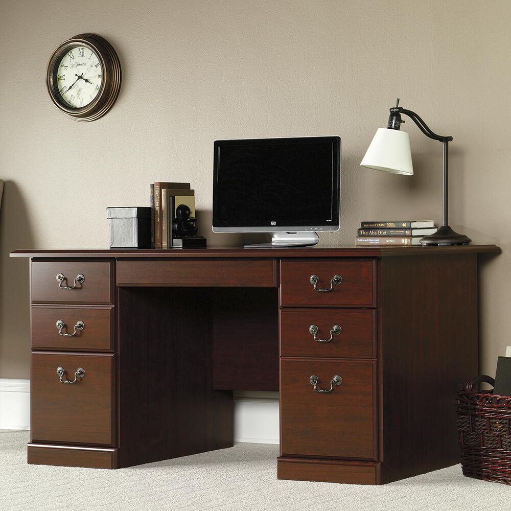 Sauder Executive Desk in Cherry, , large