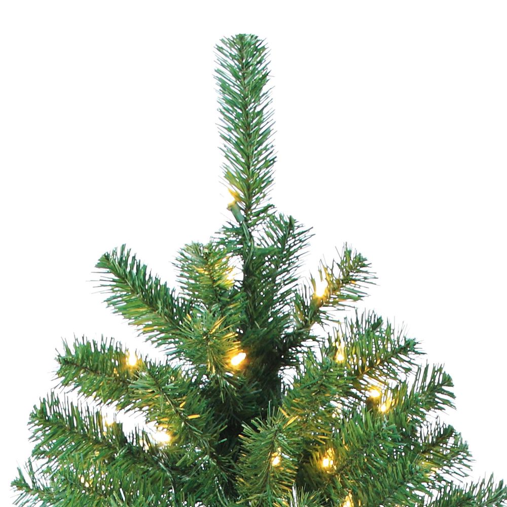 The Gerson Company 7&#39; Montana Pine Artificial Christmas Tree with Warm White LED Lights in Green, , large