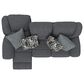 Catnapper Trifecta Power Reclining Sofa with Drop Down Table in Smoke, , large
