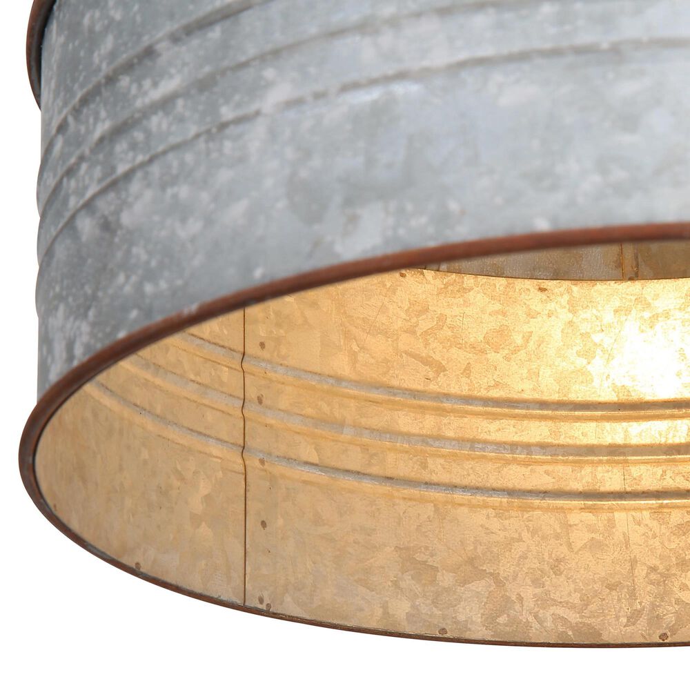 Golden Lighting Tinsmith 1-Light Mini Pendant in Aged Galvanized, , large
