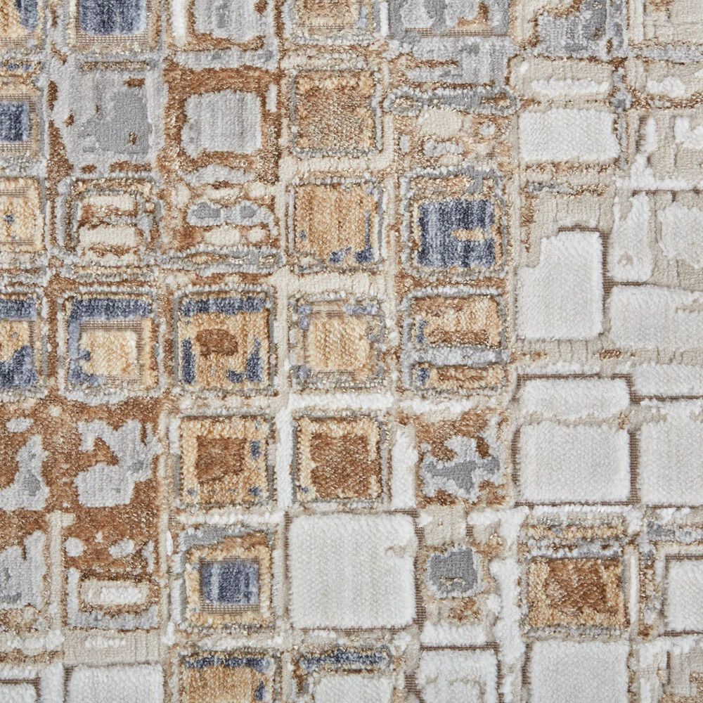 Feizy Laina Geometric 5&#39; x 7&#39;10&quot; Beige and Gray Area Rug, , large