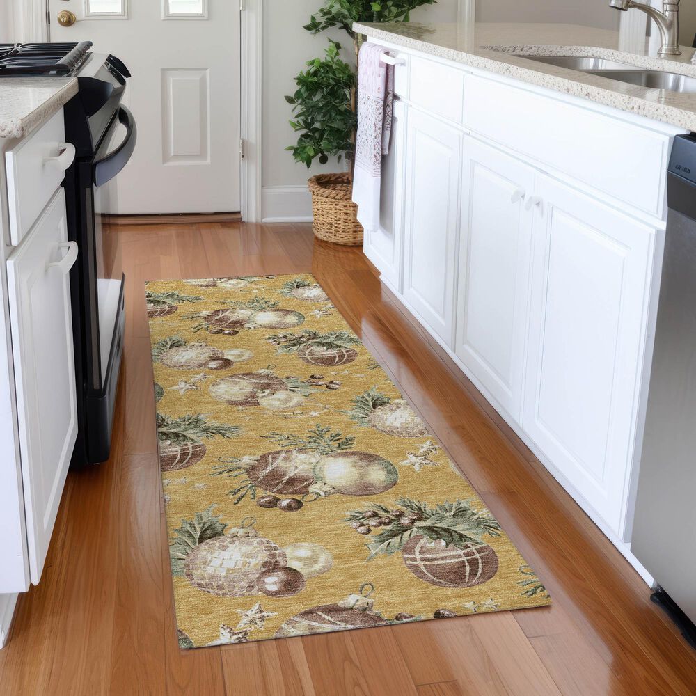 Dalyn Rug Company Wonderland WN36 Gold 2&#39;3&quot; x 7&#39;6&quot; Runner, , large