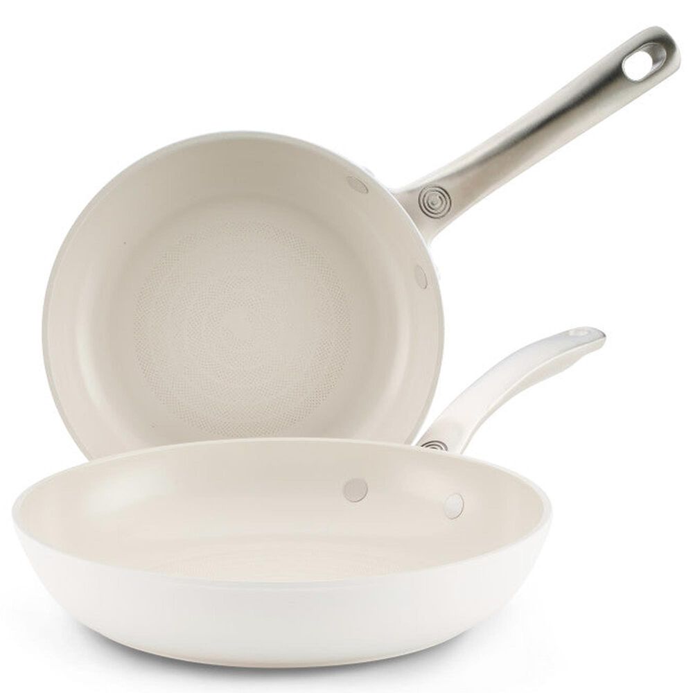 Circulon 2-Piece Ceramic Nonstick Skillet Set in Pearl White, , large