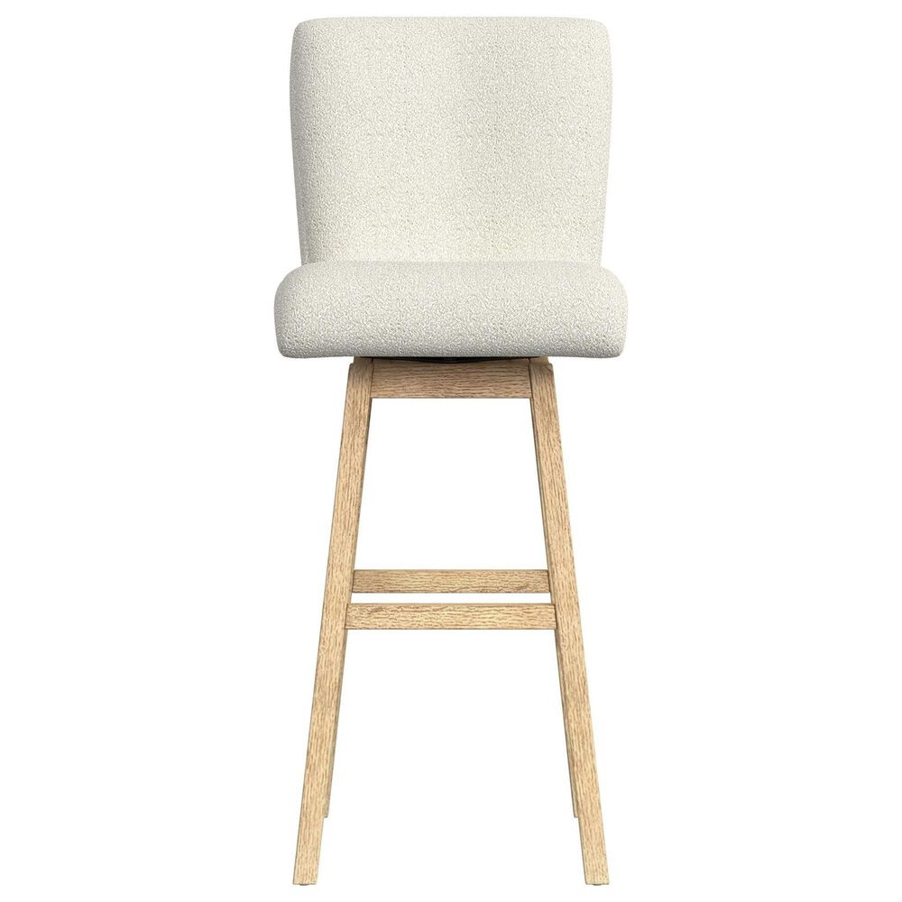 Mayberry Hill Cambrie Swivel Bar Stool with Beige Boucle in Natural, , large