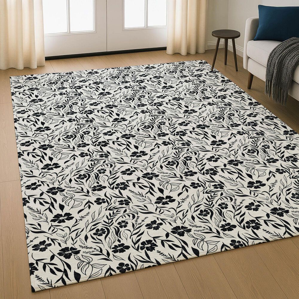 Dalyn Rug Company Soft Essentials Floral Ivory 3' x 5' Indoor/Outdoor Area Rug, , large