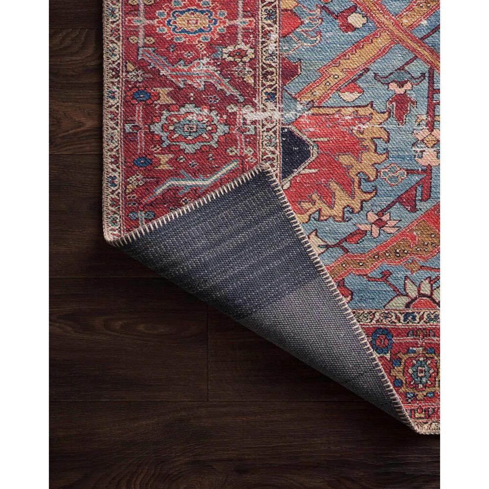 Loloi Loren LQ-10 2&#39;3&quot; x 3&#39;9&quot; Blue and Red Area Rug, , large