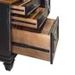 Wycliff Bay Hartford Credenza Desk with Hutch in Black and Natural Wood, , large