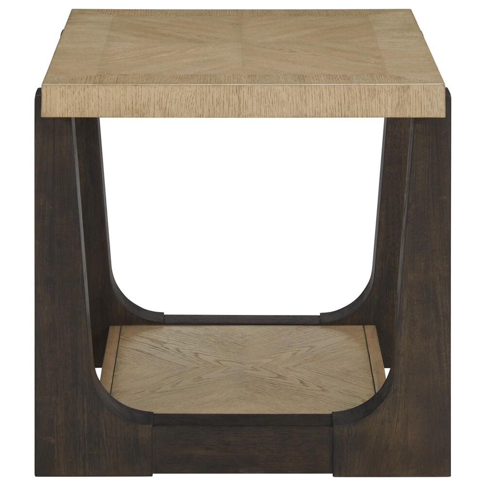 Golden Wave Furniture Sutton Place End Table in Caramel and Cocoa, , large