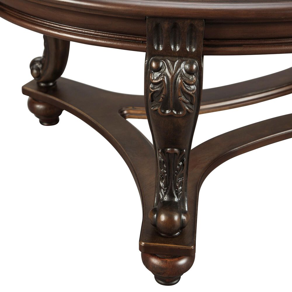 Ashley Norcastle Coffee Table in Dark Brown and Clear, , large