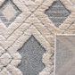 Safavieh Martha Stewart Lucia Shag MSR0728A 2"6" x 3"9" White and Light Grey Area Rug, , large