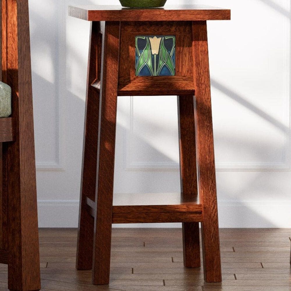 Stickley Furniture Floral Tile 24&quot; Plant Stand in Centennial, , large
