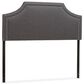 Baxton Studio Avignon King Upholstered Headboard in Dark Grey, , large