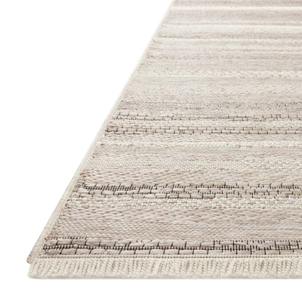 Amber Lewis x Loloi Malibu MAB-02 6&#39;4&quot; x 9&#39;2&quot; Ivory and Dove Indoor/Outdoor Area Rug, , large