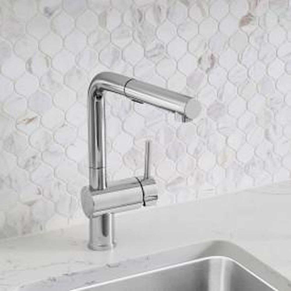 Blanco Linus 1.5 GPM Low-Arc Pull-Out Kitchen Faucet in Chrome, , large