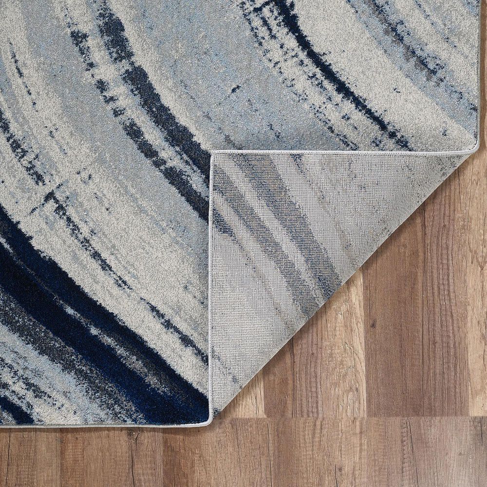 Kas Oriental Rugs Illusions Elements 5&#39;3&quot; x 7&#39;7&quot; Ivory and Blue Area Rug, , large