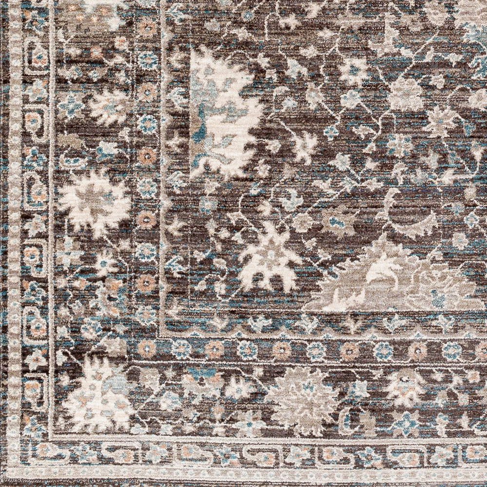 Surya Carlisle 2&#39;11&quot; x 10&#39; Dark Brown, Ivory, Light Sage, Dusty Pink, Pale Blue and Olive Runner, , large