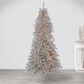The Gerson Company 7.5" Pre-Lit Tinsel Artificial Christmas Tree in Silver, , large