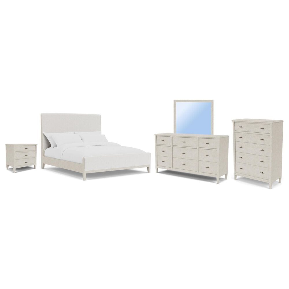 Riverside Furniture Carmella 5 Piece Queen Platform Panel Bedroom Set in Pebble Oak, , large