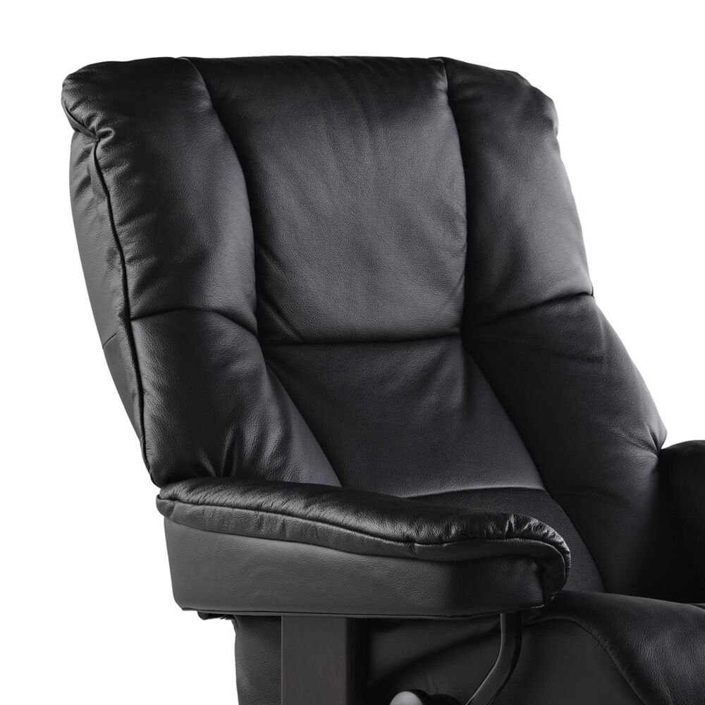 Stressless Mayfair Small Chair and Ottoman in Paloma Black, , large