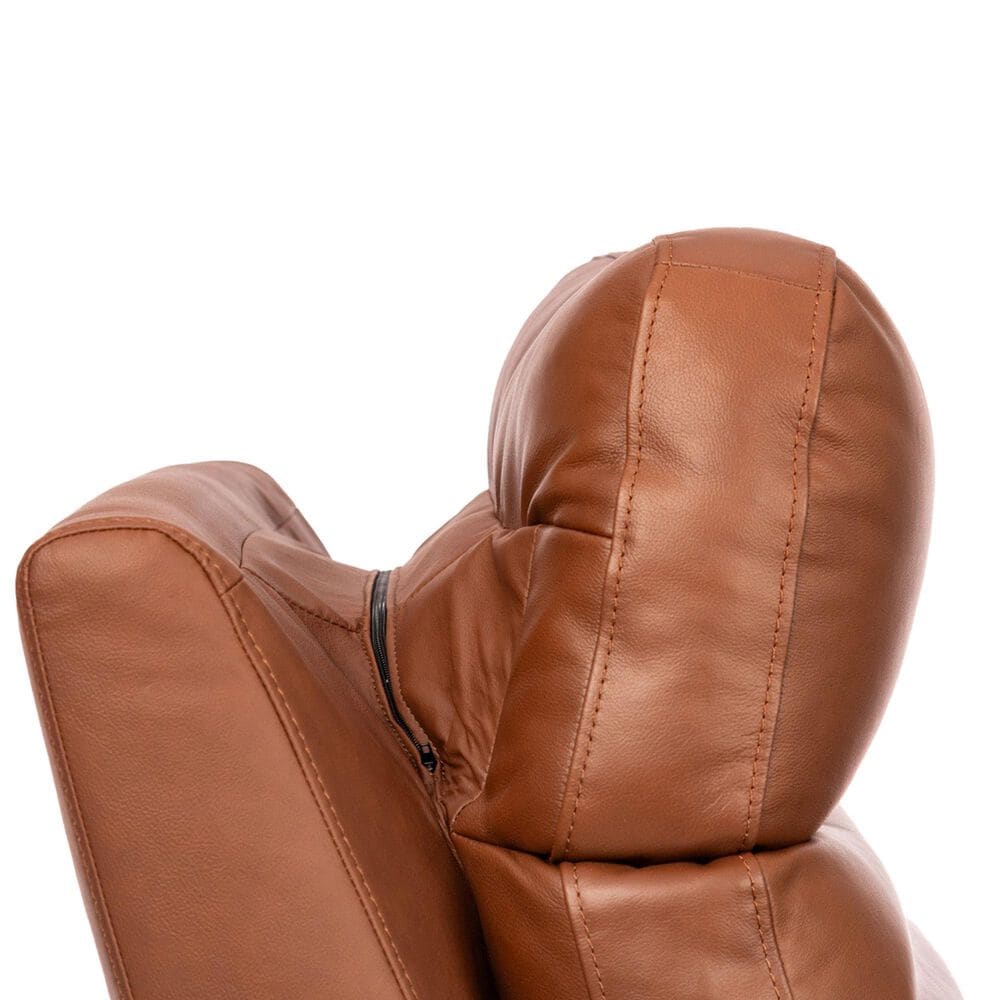 Flexsteel Refined Power Swivel Gliding Recliner with Power Headrest and Lumbar in Hickory, , large