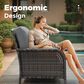 HOMLUX 27" Patio Single Chair in Dark Grey (Set of 2), , large
