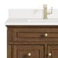 James Martin Vanities Lorelai 36" Single Vanity in Mid-Century Walnut with Single Hole 3 cm and White Zeus Quartz Top & Backsplash, , large