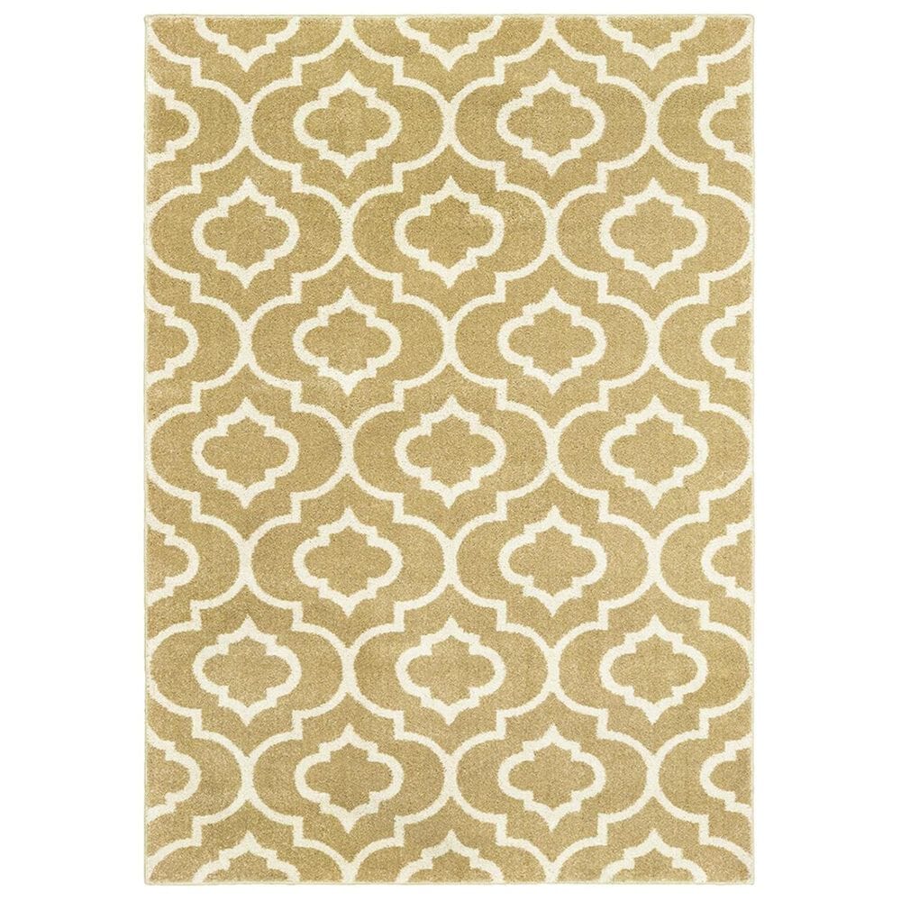 Oriental Weavers Carson 9672E 6"7" x 9"2" Gold Area Rug, , large