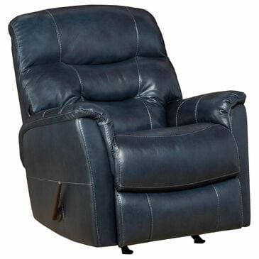 HomeStretch Napoli Manual Rocker Recliner in Blue, , large