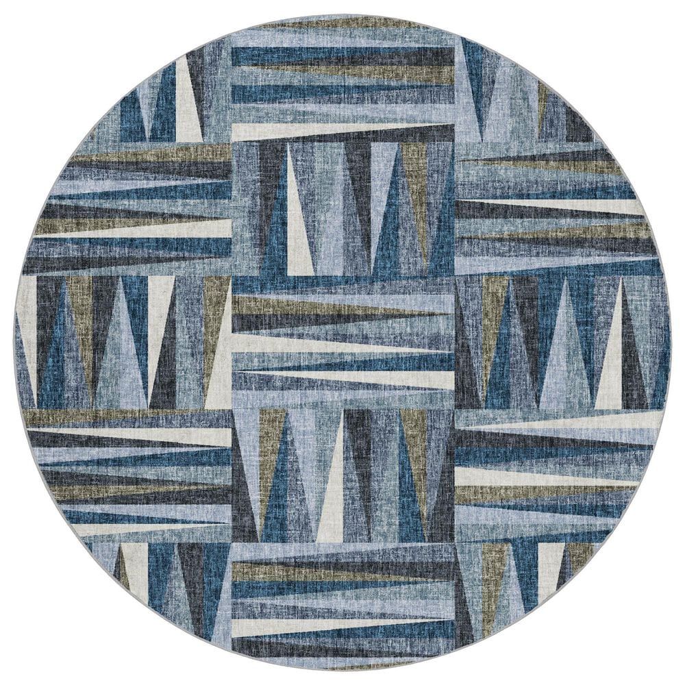 Dalyn Rug Company Lorenzo LN2 Denim 8" Round Area Rug, , large