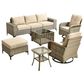 HOMLUX 8-Piece Patio Sectional Set in Beige, , large