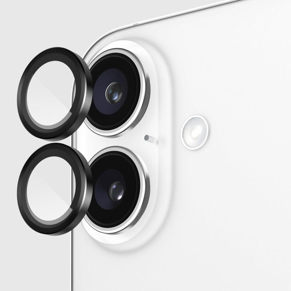 Case-Mate Aluminum Ring Lens Protector for iPhone 16 / iPhone 16 Plus in Black, , large
