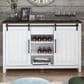 RTJ Furniture 2-Door Sideboard with Wine Storage in Antique White, , large