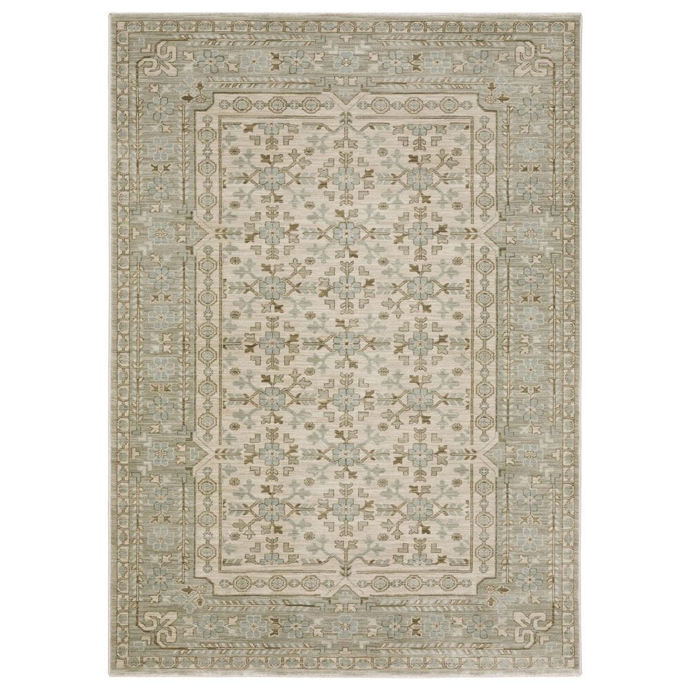 Oriental Weavers Maeve MAE04 Beige and Blue 2"3" x 7"6" Runner, , large