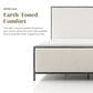 Furniture of America Lalia Queen Upholstered Panel Bed with Padded Headboard in Matte Grey, , large