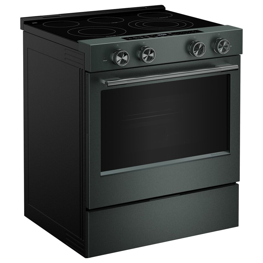KitchenAid 2-Piece Kitchen Package with 30" Slide-In Smart Electric Range and 30" Over-the-Range Microwave Oven in Juniper, , large