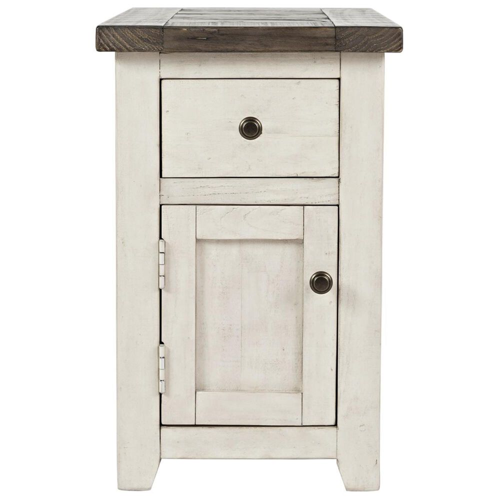 Waltham Madison County Chairside Table in Vintage White, , large