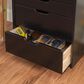 Linon Home Decor Cary 8-Drawer Rolling Cart in Black, , large