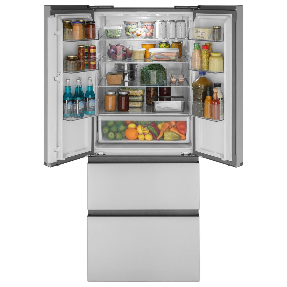Haier 14.5 Cu. Ft. French Door Refrigerator in Fingerprint Resistant Stainless Steel, , large