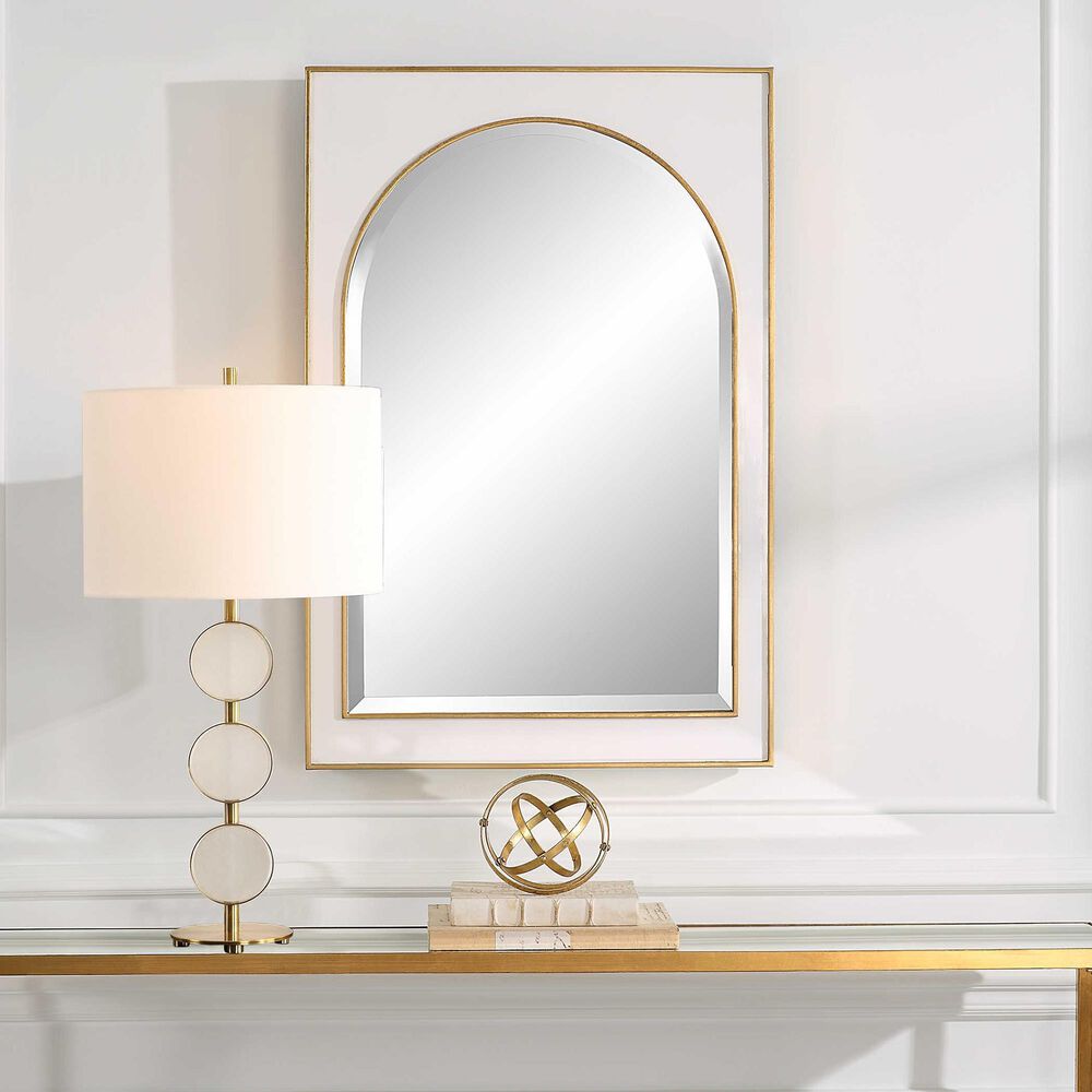 Uttermost Crisanta Mirror in White and Gold, , large