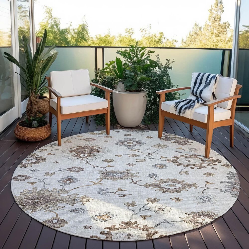 Dalyn Rug Company Portico PO6 Ivory 8&#39; Round Area Rug, , large
