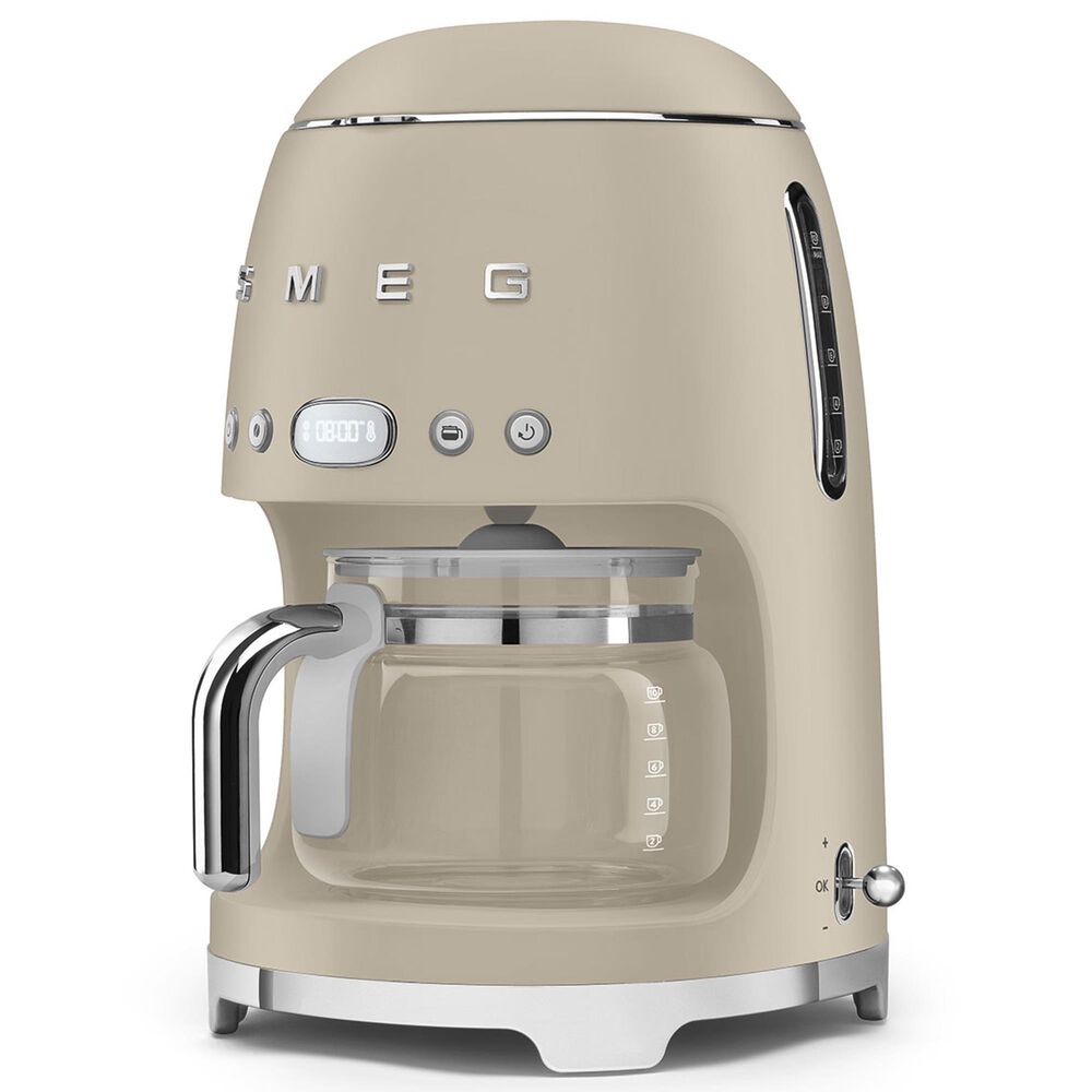 SMEG Retro Style 10-Cup Drip Filter Coffee Machine in Matte Moonlight and Polished Chrome, , large